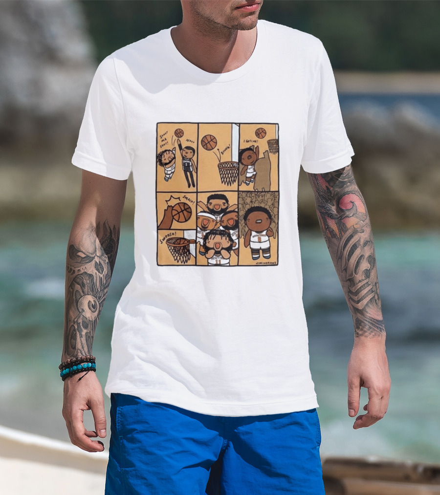 Jimindraws Karl Anthony Towns New York Knicks Comic Style Basketball Fun T-Shirt