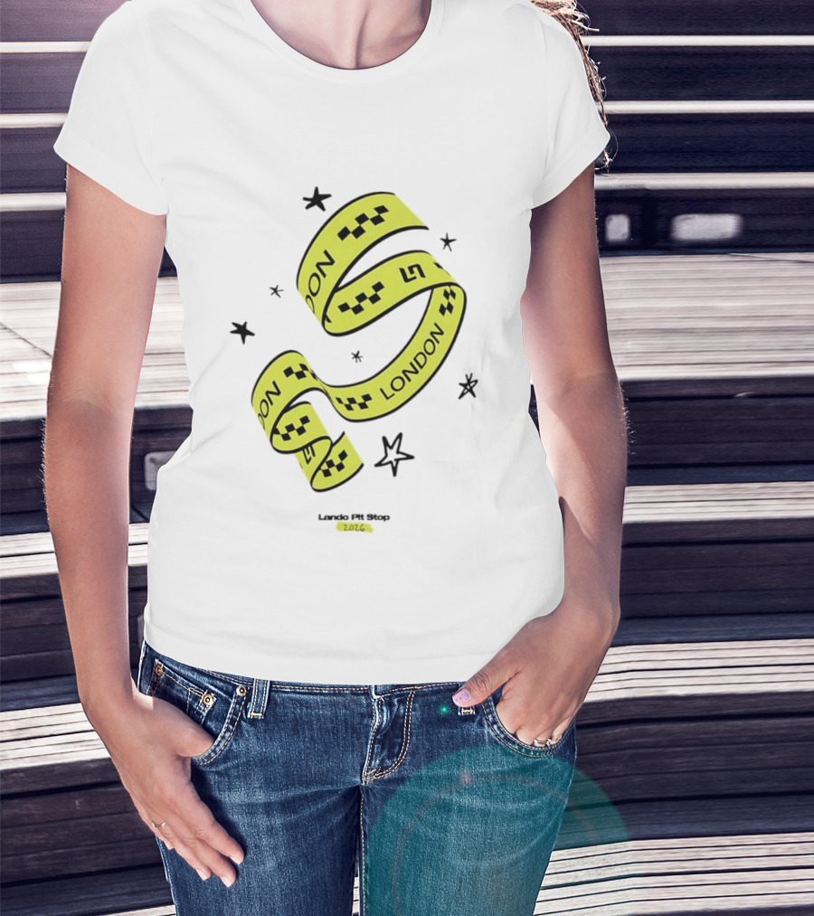 Lando Pit Stop 2026 London Racing Ribbon Stars T-Shirt