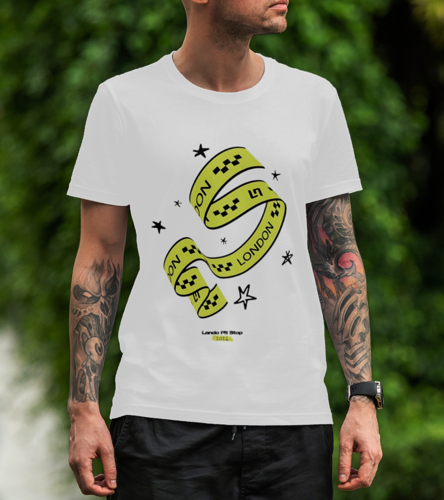 Lando Pit Stop 2026 London Racing Ribbon Stars T-Shirt