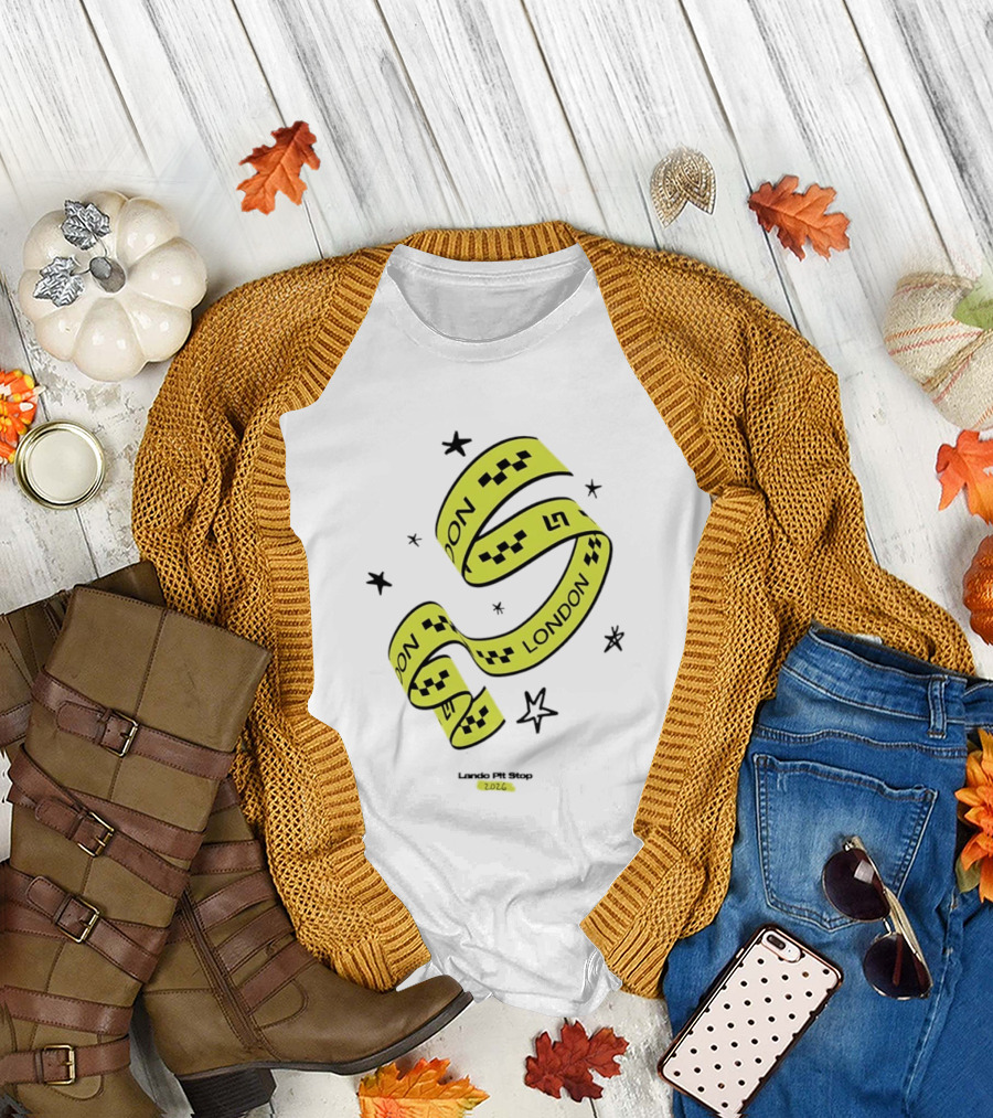 Lando Pit Stop 2026 London Racing Ribbon Stars T-Shirt