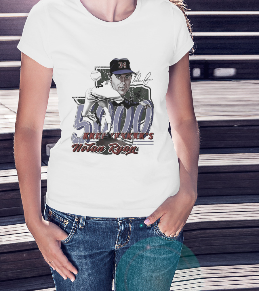 Nolan Ryan 5000 Strikeouts Texas Rangers Bruce Stark T-Shirt