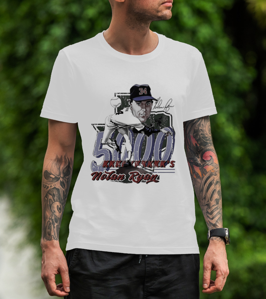 Nolan Ryan 5000 Strikeouts Texas Rangers Bruce Stark T-Shirt