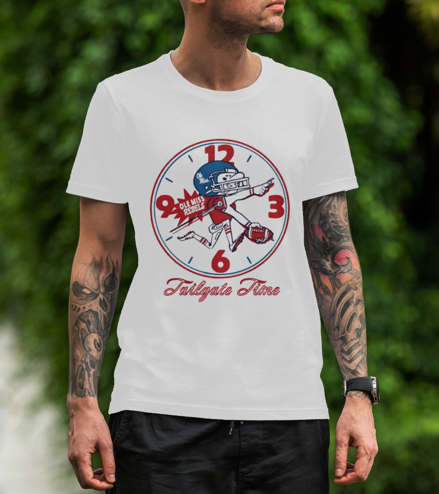 Ole Miss Rebels Football Tailgate Time Player T-Shirt