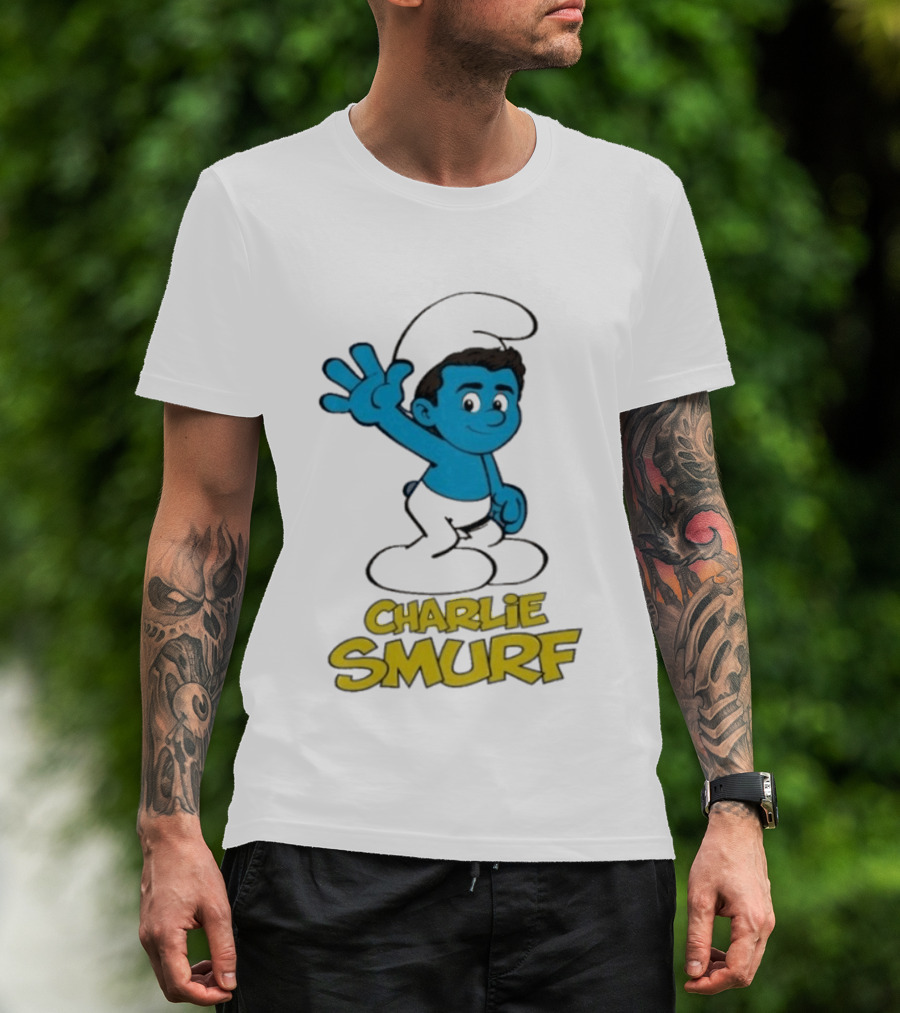 Charlie Smurf Collaboration With Smurfs And Charlie Kirk T-Shirt
