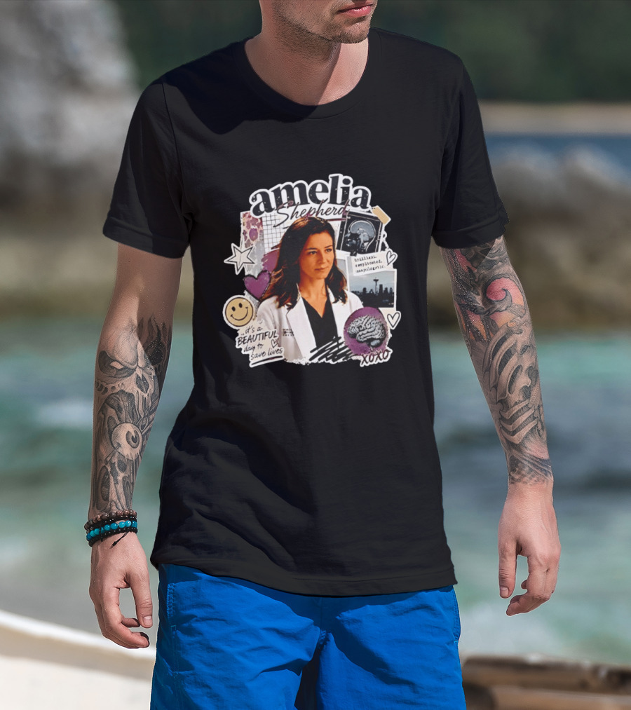 Amelia Shepherd Brilliant Complicated Unapologetic Beautiful Day To Save Lives Seattle Doctor T-Shirt