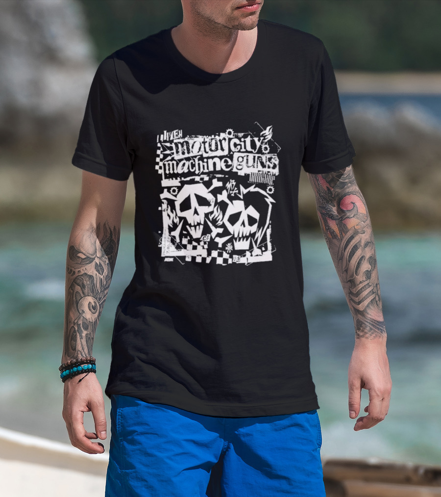 Motor City Machine Guns MCMG Skull T-Shirt