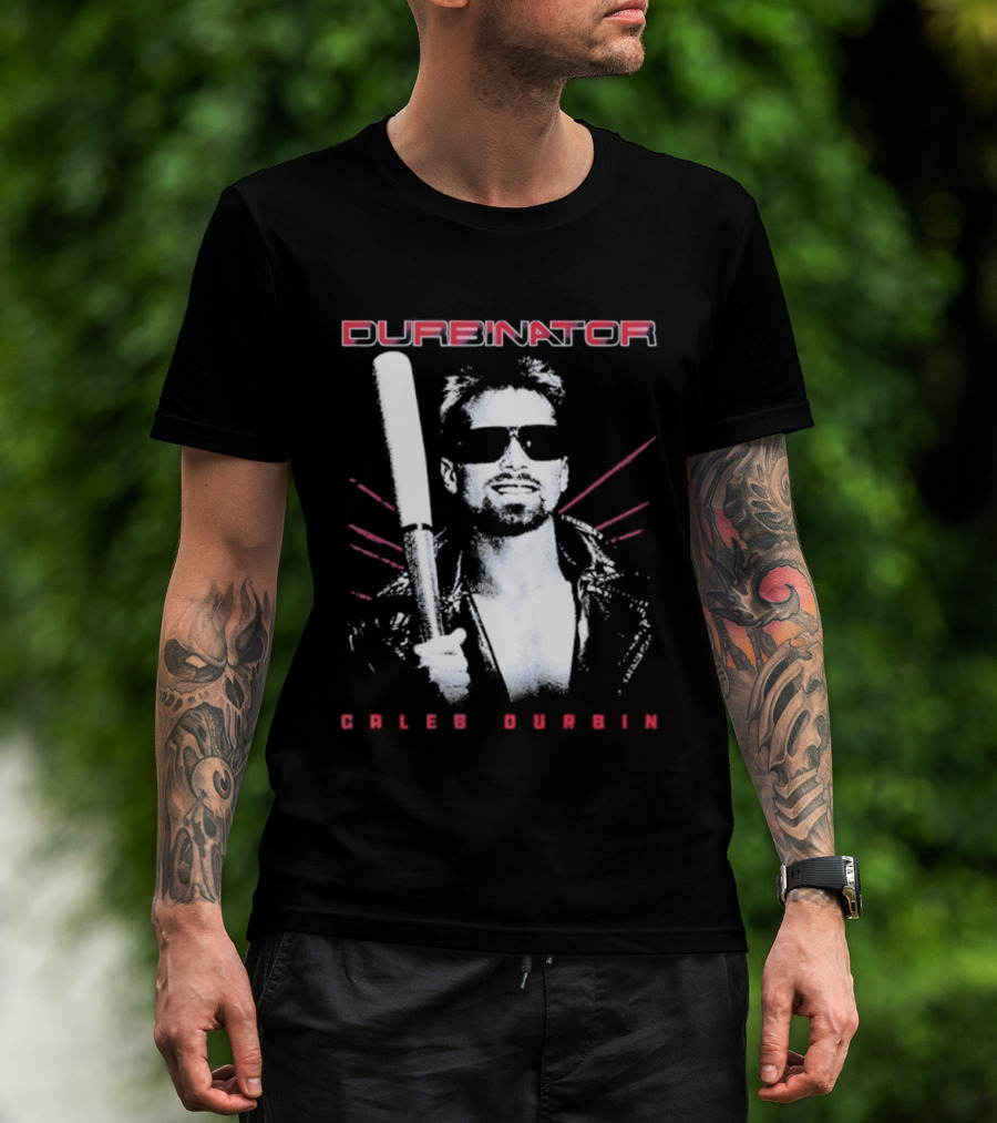 Durbinator Caleb Durbin Boston Red Sox Baseball Player With Bat T-Shirt