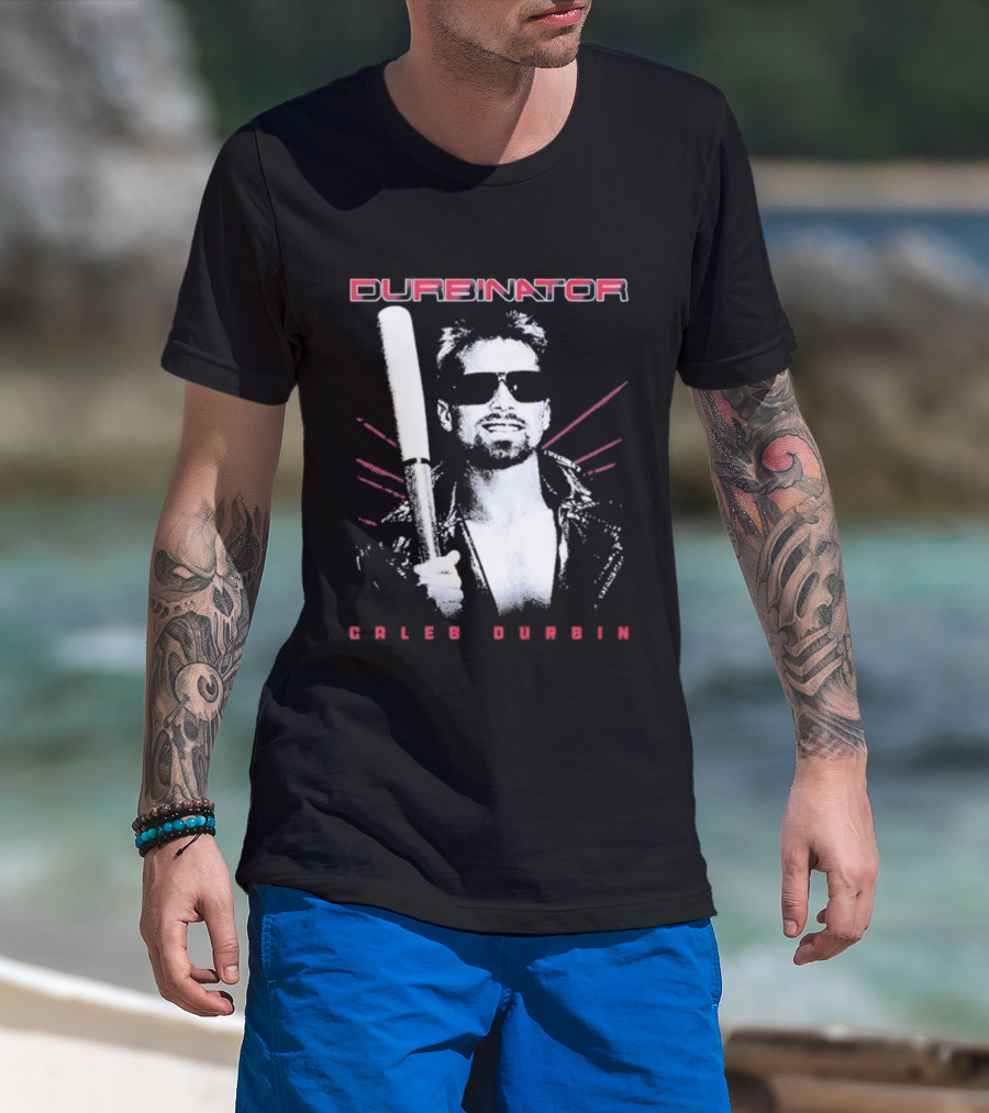 Durbinator Caleb Durbin Boston Red Sox Baseball Player With Bat T-Shirt