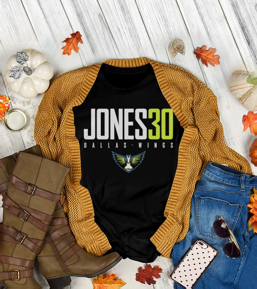 Jones 30 Dallas Wings 2026 WNBA T-Shirt