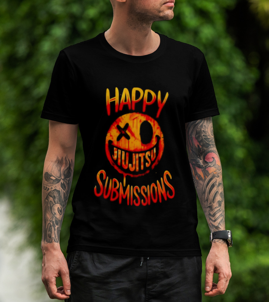 Happy Jiu Jitsu Submissions Playful Martial Arts Expression T-Shirt