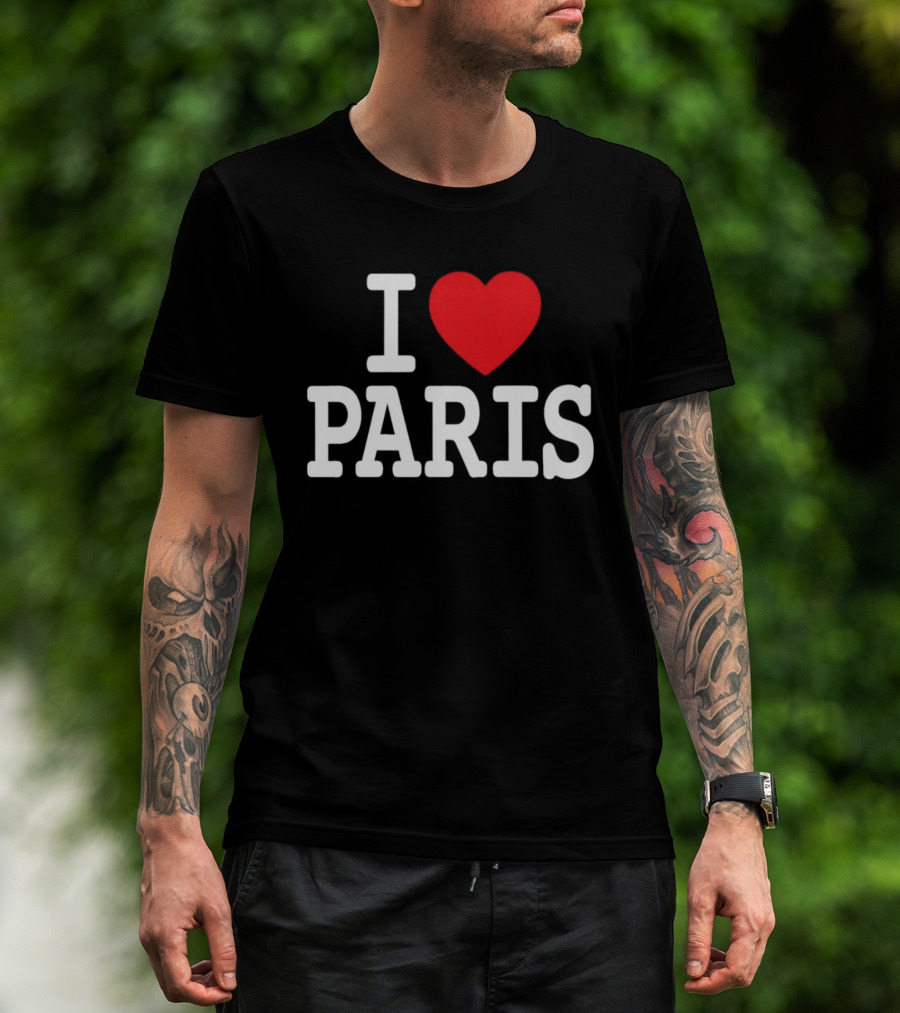I Love Paris Sports T-Shirt