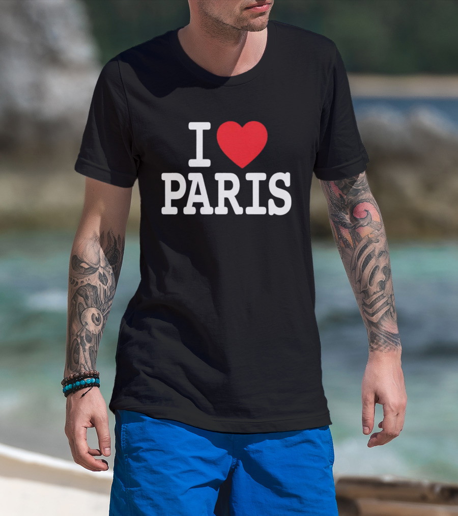 I Love Paris Sports T-Shirt