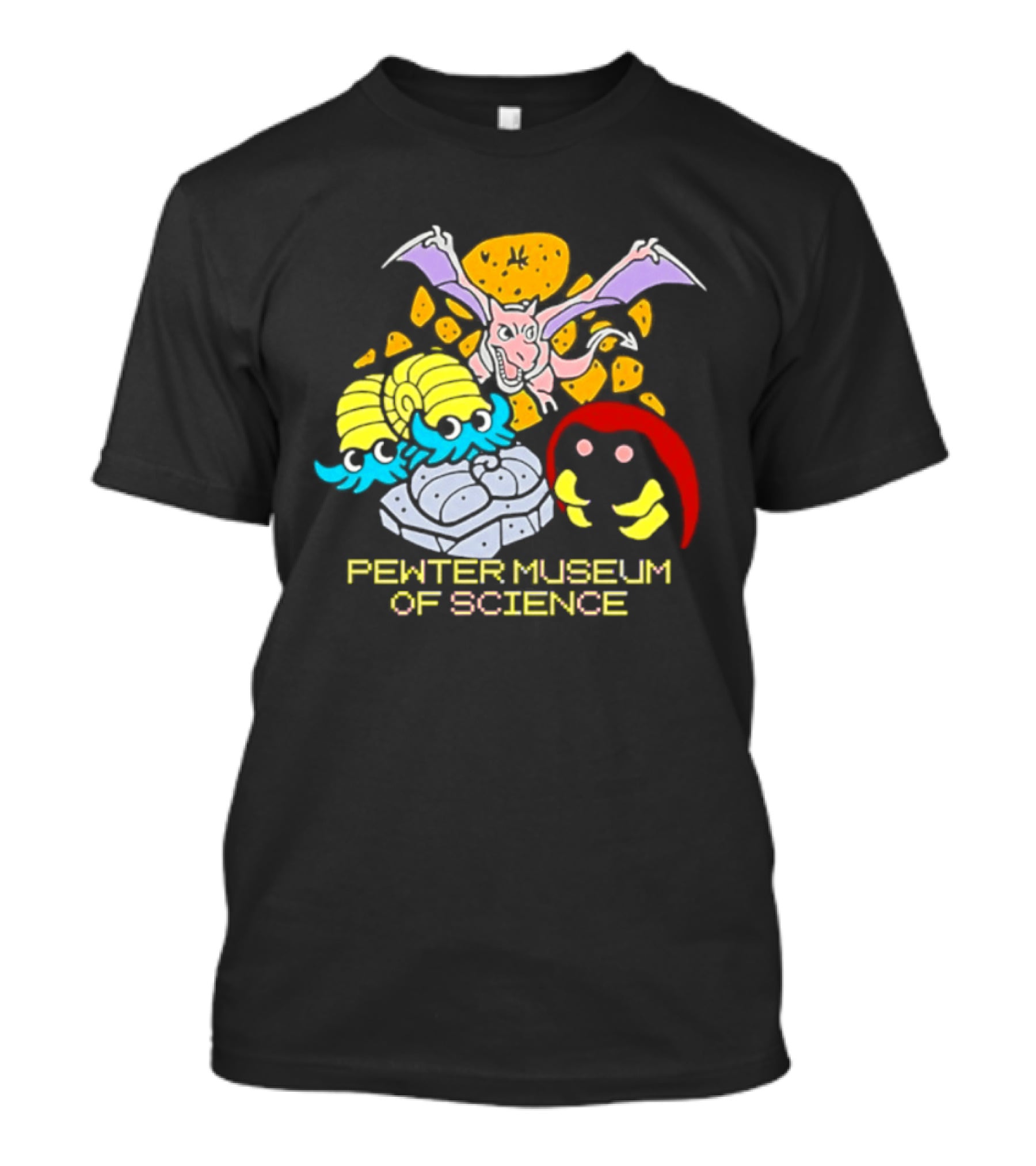 Pewter Museum Of Science Kabuto Omanyte Aerodactyl Fossils T-Shirt