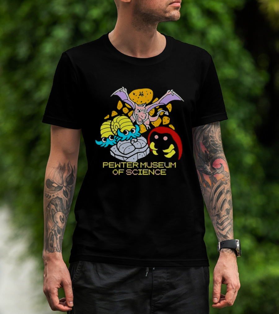 Pewter Museum Of Science Kabuto Omanyte Aerodactyl Fossils T-Shirt