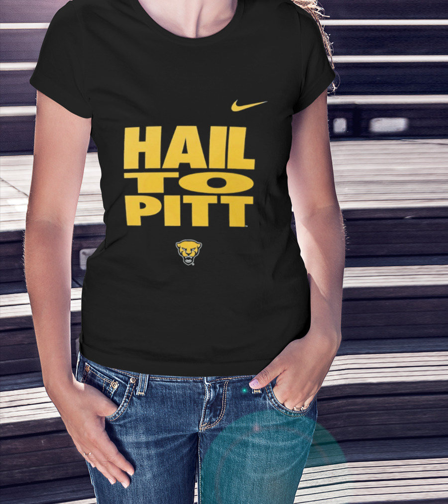 Pitt Panthers Hail To Pitt Nike Sportswear With Panther Head T-Shirt