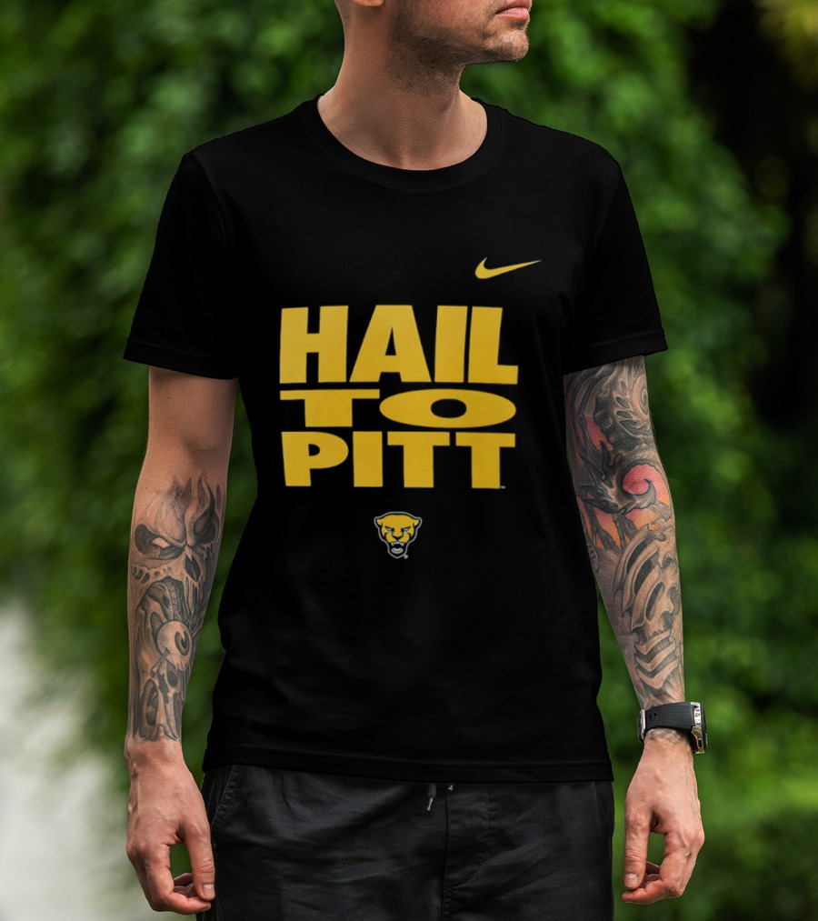Pitt Panthers Hail To Pitt Nike Sportswear With Panther Head T-Shirt