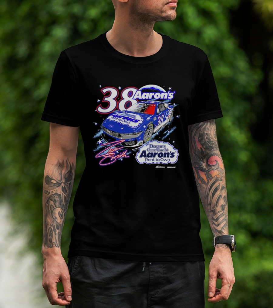 Zane Smith 38 Aaron's Dreams Come True Rent To Own Racing Car T-Shirt