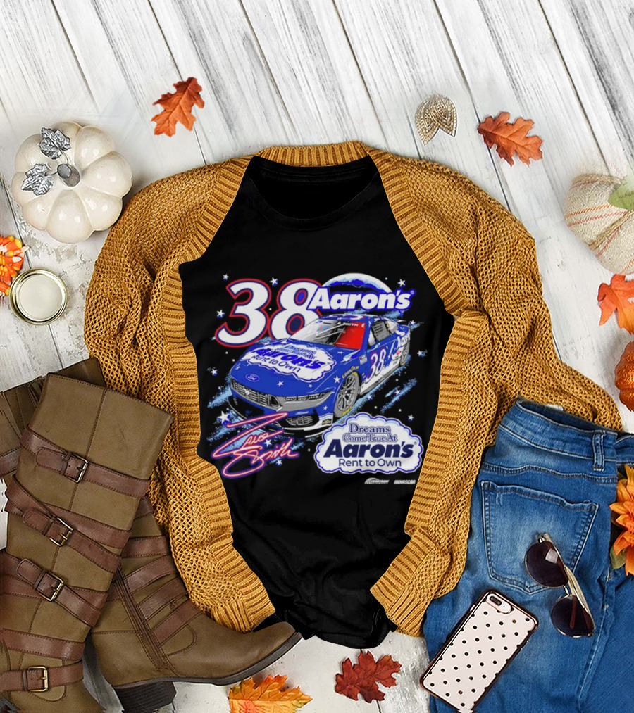 Zane Smith 38 Aaron's Dreams Come True Rent To Own Racing Car T-Shirt