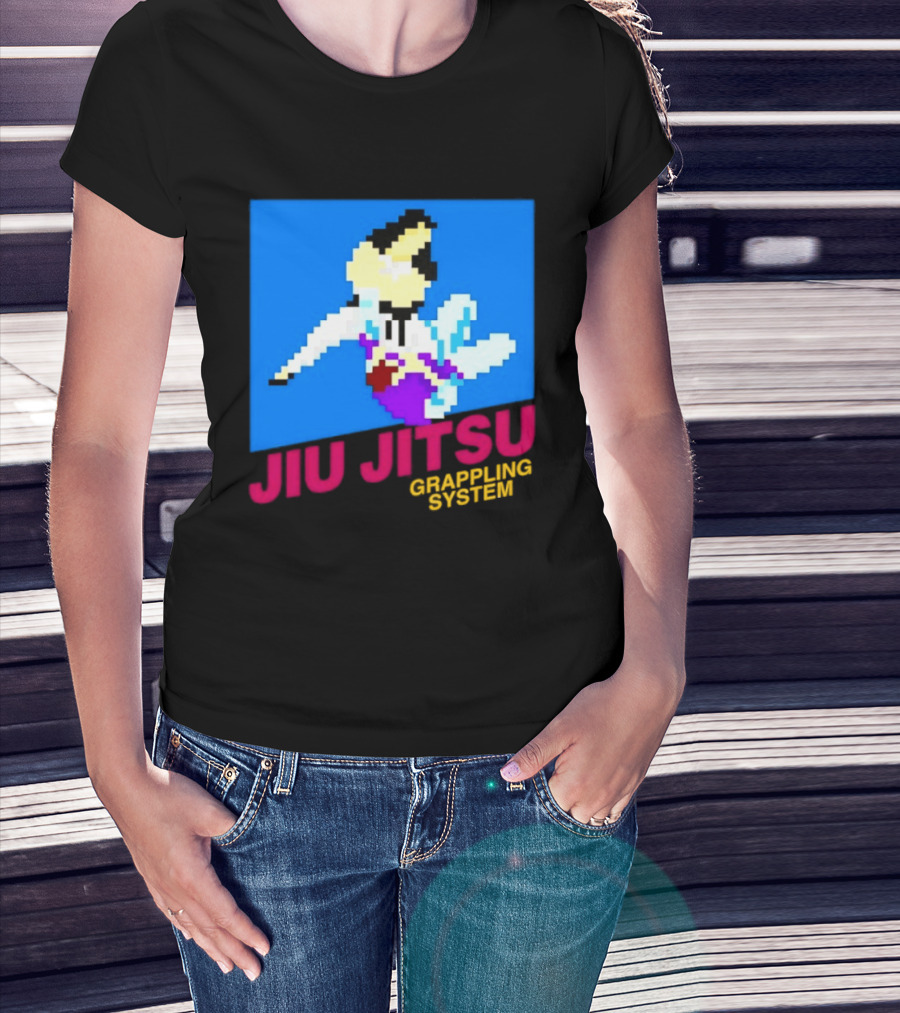 Jiu Jitsu Grappling System Retro Pixel Martial Arts BJJ T-Shirt