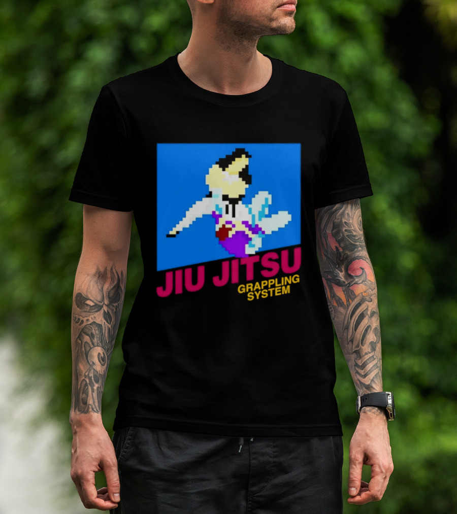 Jiu Jitsu Grappling System Retro Pixel Martial Arts BJJ T-Shirt