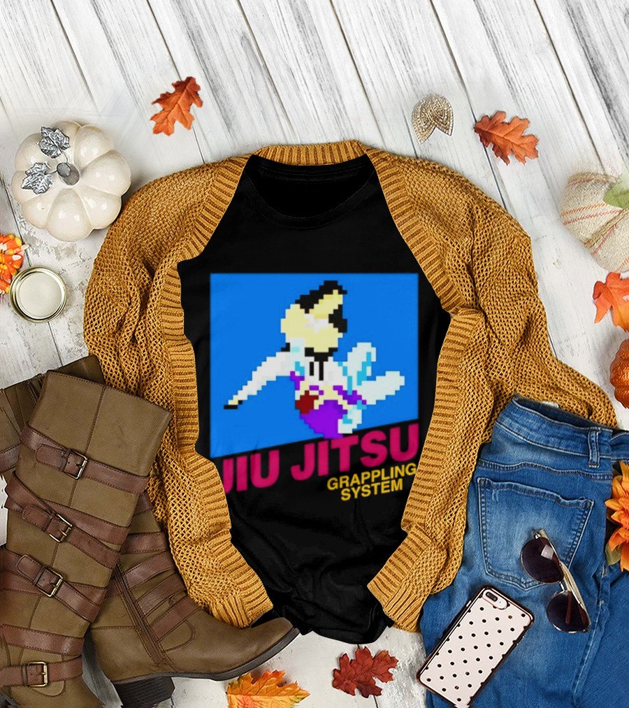 Jiu Jitsu Grappling System Retro Pixel Martial Arts BJJ T-Shirt
