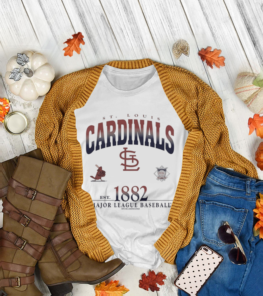 St Louis Cardinals Est 1882 Major League Baseball Vintage Team T-Shirt
