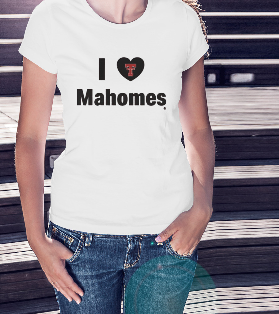 I Love Texas Tech Mahomes Football T-Shirt