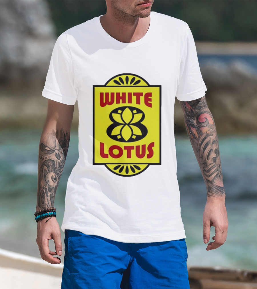 White Lotus Retro Motel Sign T-Shirt