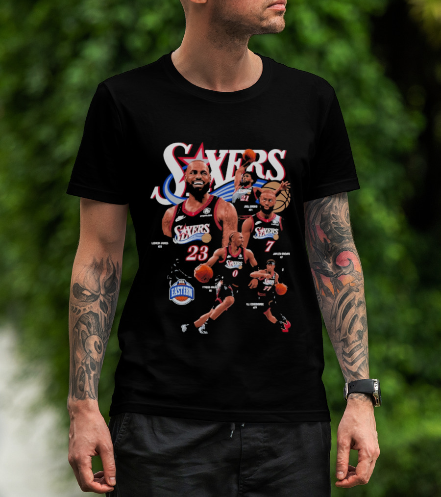 76ers Basketball Lebron James Jaylen Brown Eastern Conference T-Shirt