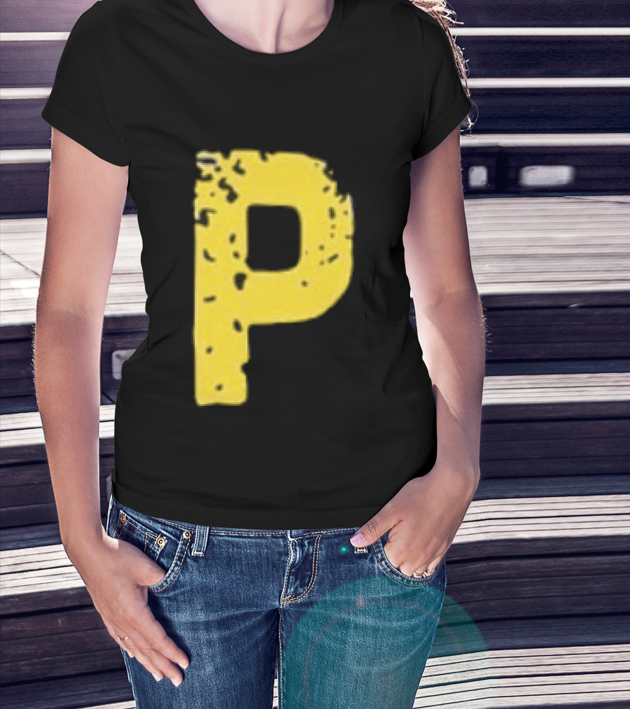 2026 Pirates IUP Night Yellow Pirate Letter P T-Shirt