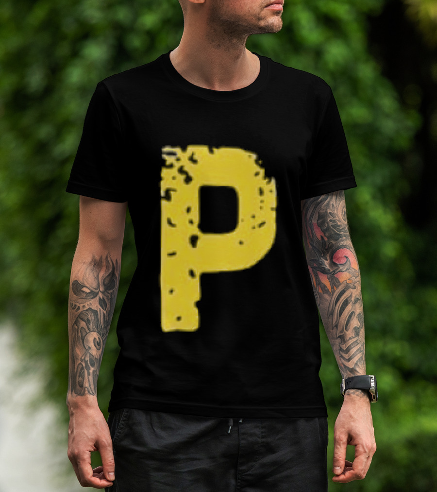 2026 Pirates IUP Night Yellow Pirate Letter P T-Shirt