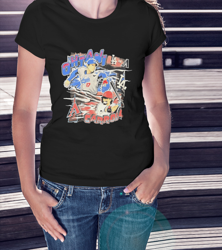 Ohtani Vs Carroll Anime Comic LA Vs Arizona T-Shirt