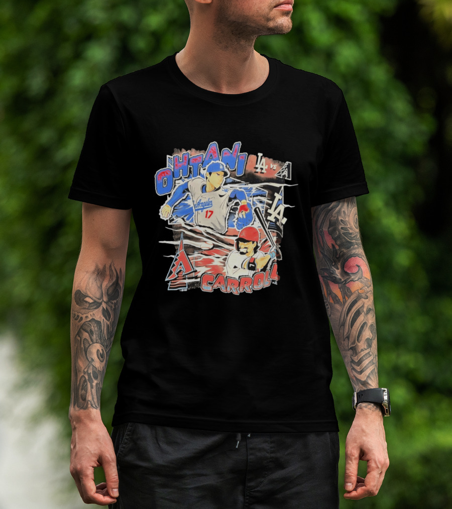 Ohtani Vs Carroll Anime Comic LA Vs Arizona T-Shirt