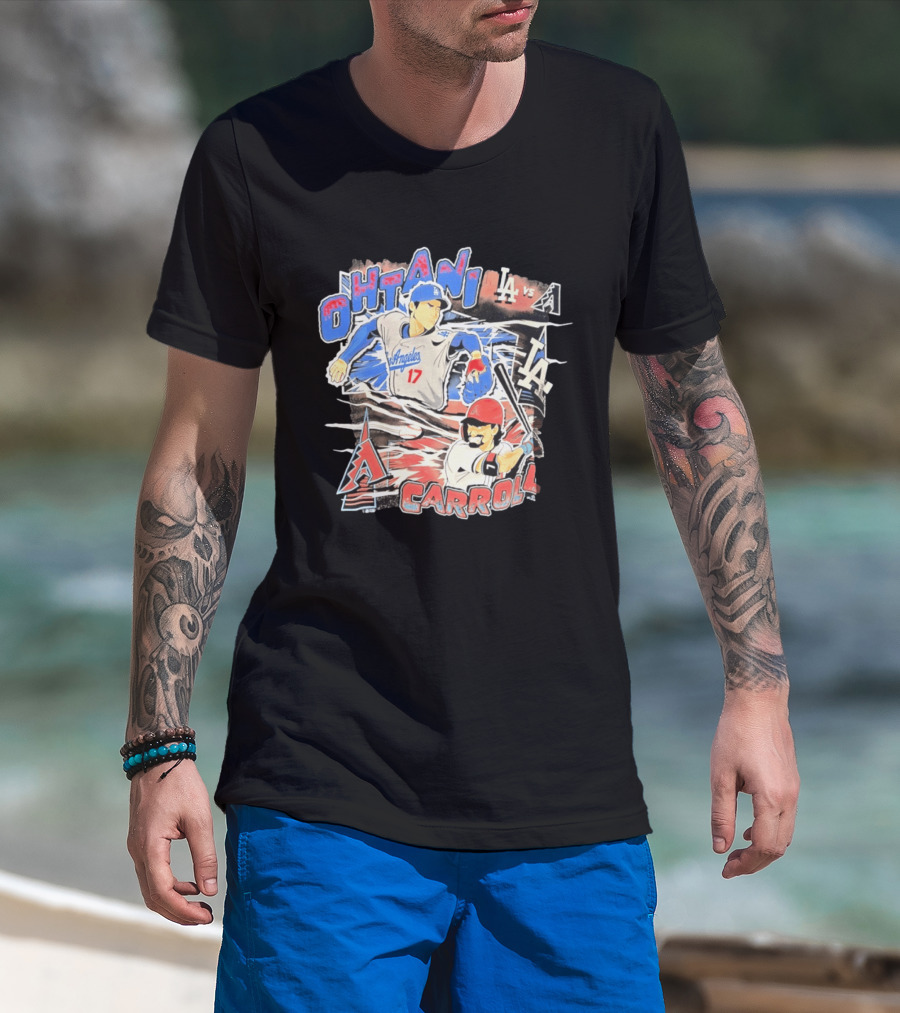 Ohtani Vs Carroll Anime Comic LA Vs Arizona T-Shirt