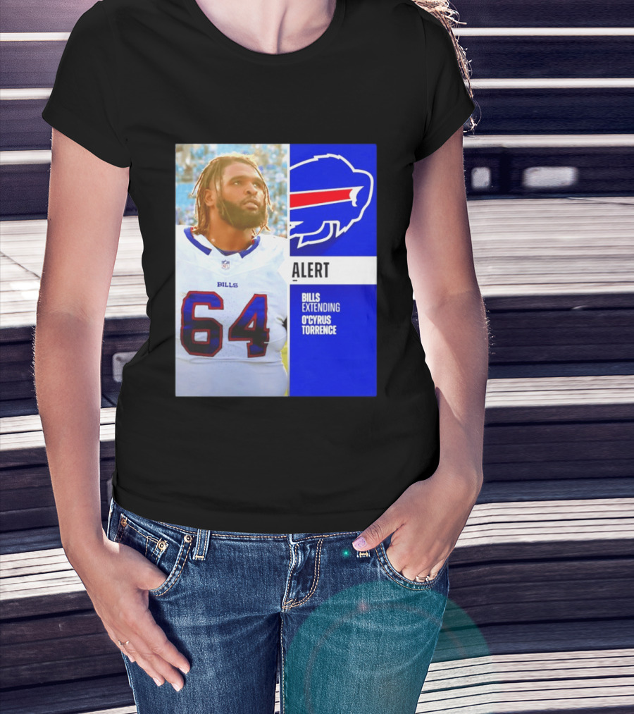 Buffalo Bills Alert Extending O'Cyrus Torrence Number 64 T-Shirt