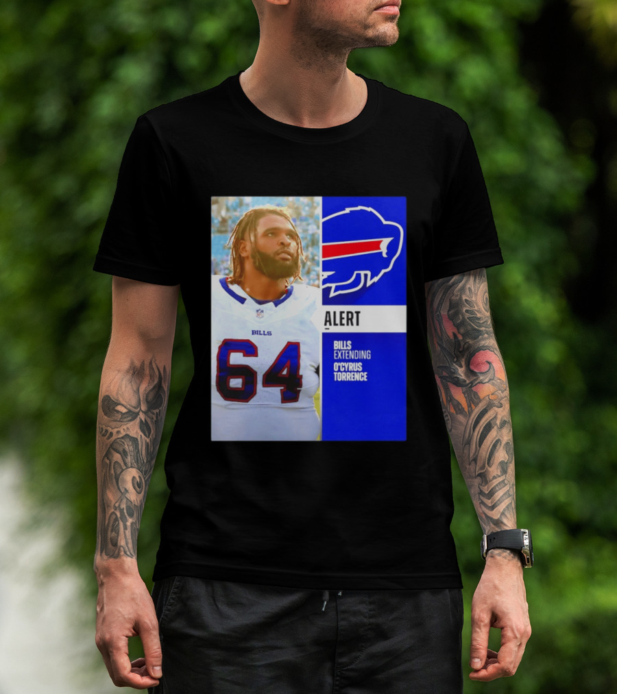Buffalo Bills Alert Extending O'Cyrus Torrence Number 64 T-Shirt