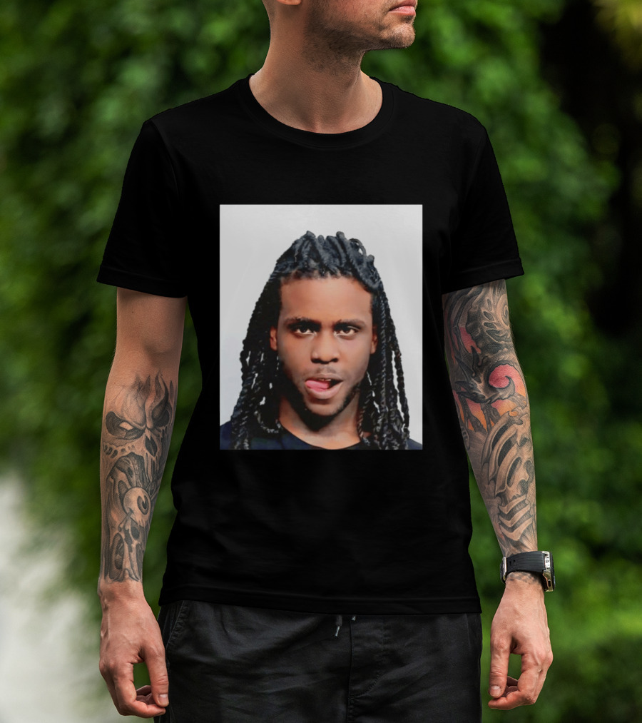 Chief Keef Shot Photo Dreadlocks Tongue Out T-Shirt