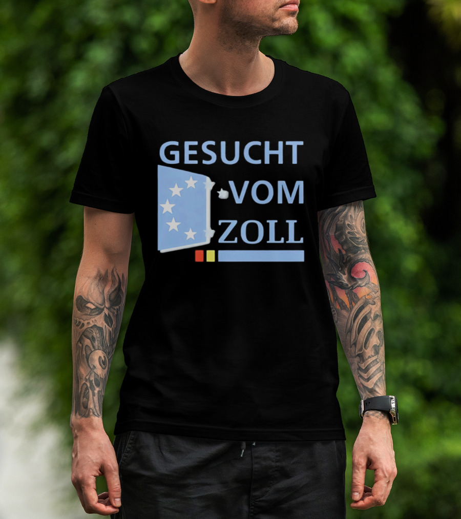 Gesucht Vom Zoll Sterne EU Symbol Farben Banner T-Shirt
