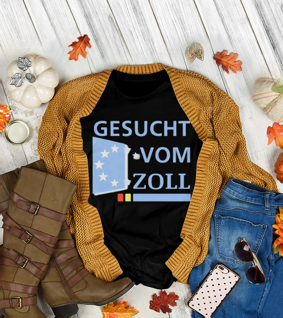 Gesucht Vom Zoll Sterne EU Symbol Farben Banner T-Shirt