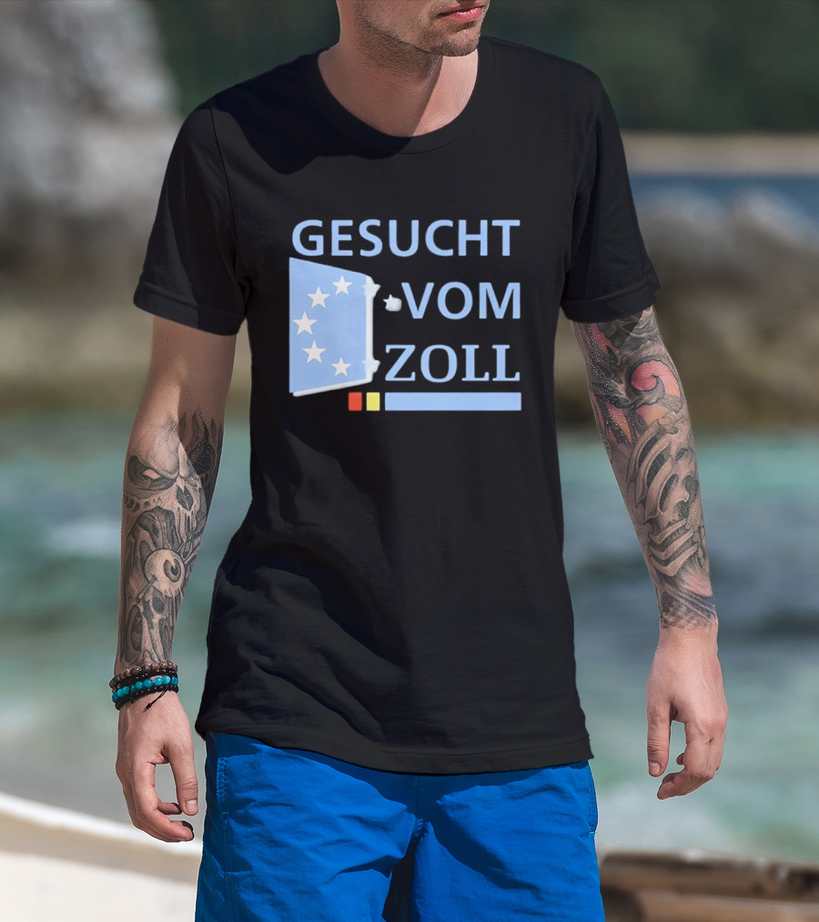 Gesucht Vom Zoll Sterne EU Symbol Farben Banner T-Shirt