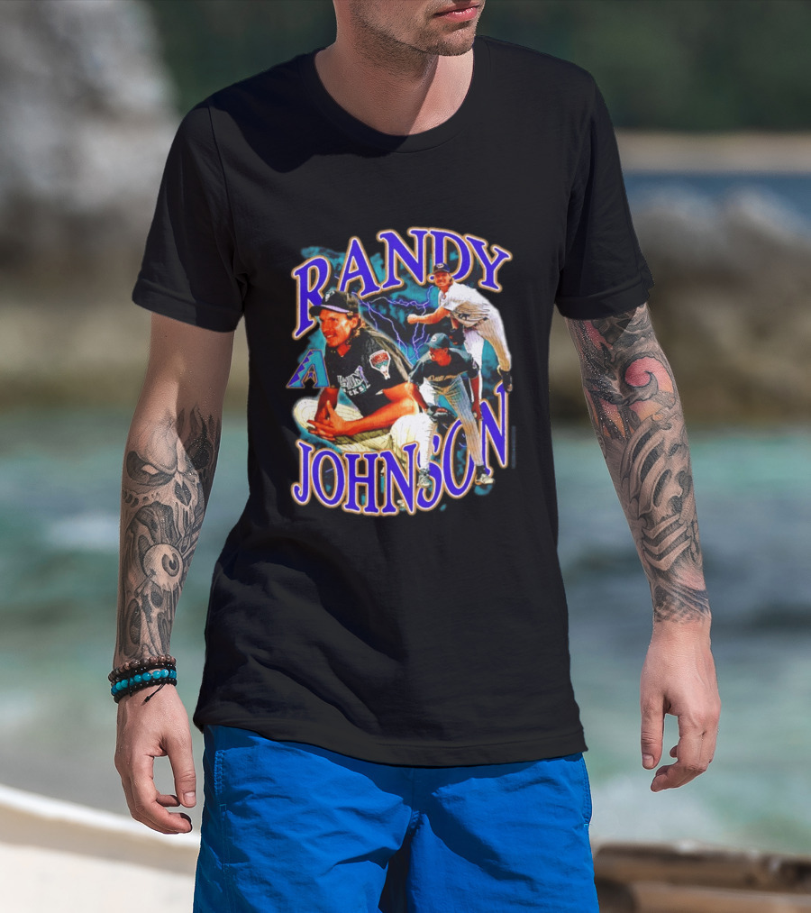 Randy Johnson Arizona Diamondbacks Legendary Pitching Action T-Shirt