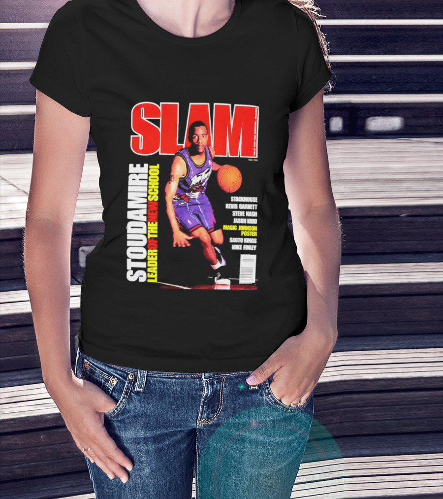 Slam Magazine May 1996 Stoudamire Leader Of The New School Raptors Championship Roster Fan Event T-Shirt