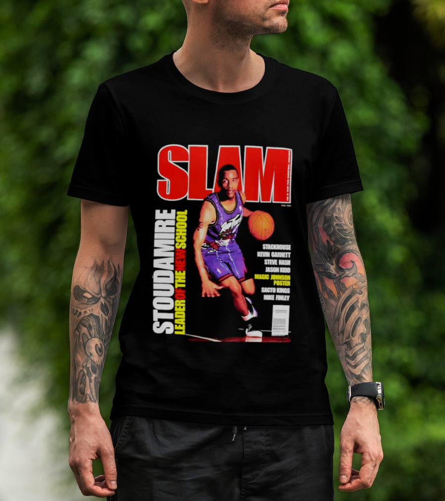 Slam Magazine May 1996 Stoudamire Leader Of The New School Raptors Championship Roster Fan Event T-Shirt