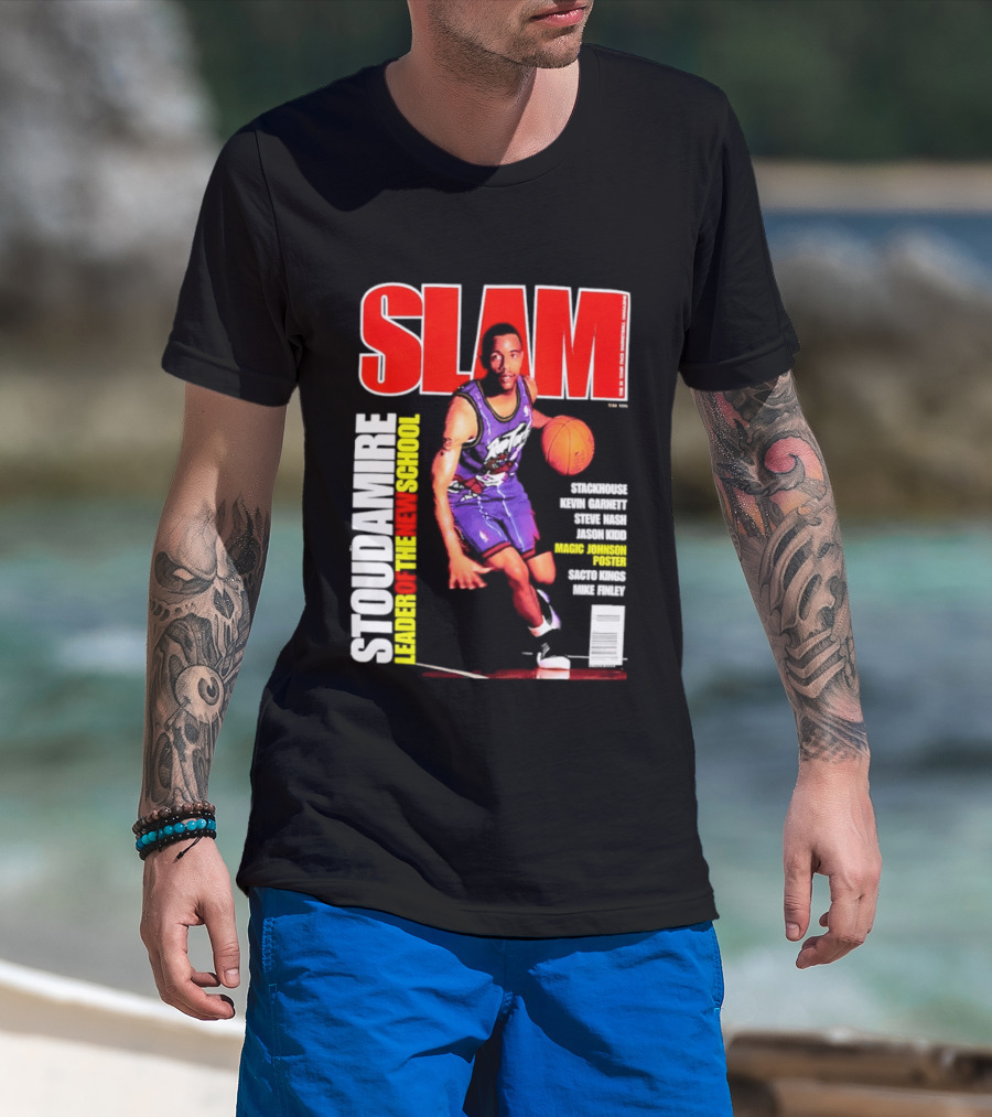 Slam Magazine May 1996 Stoudamire Leader Of The New School Raptors Championship Roster Fan Event T-Shirt