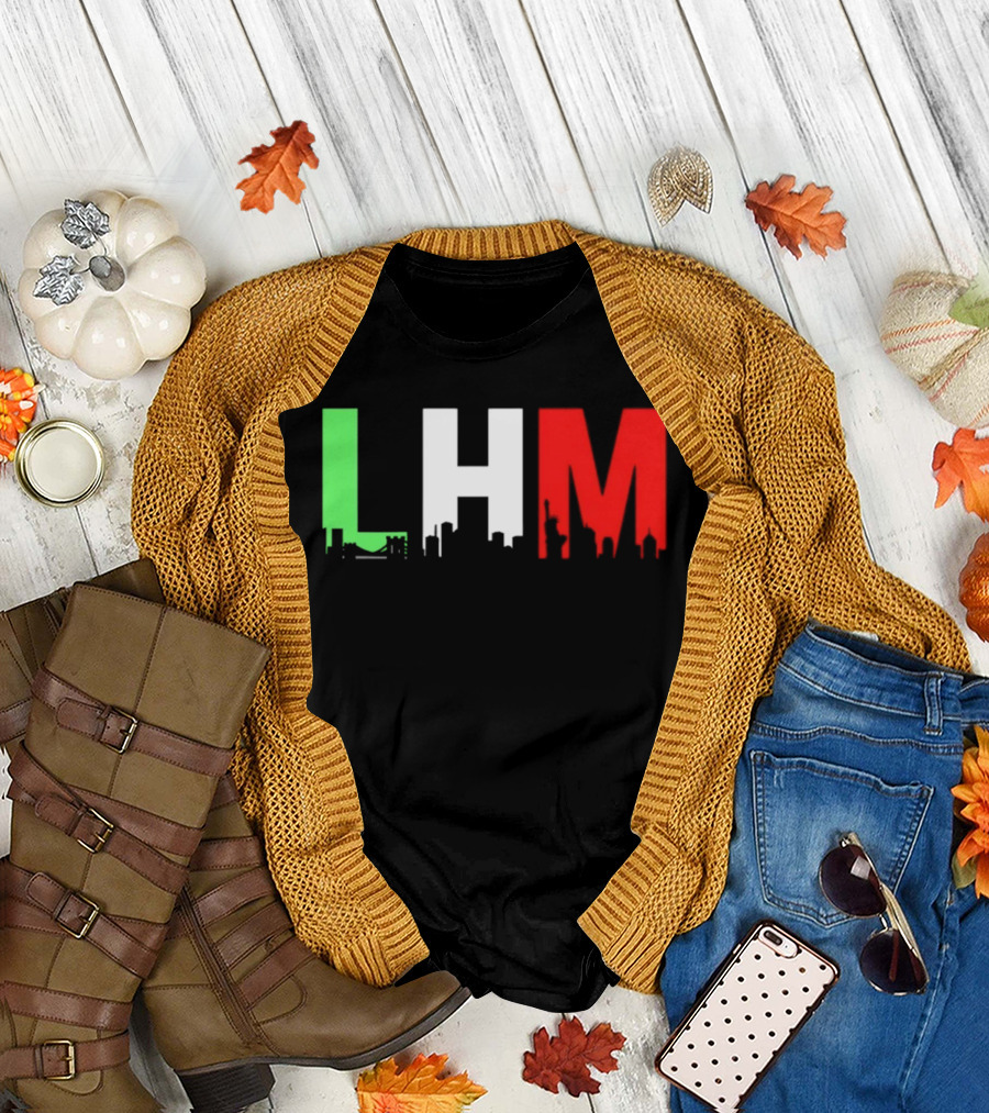 Stream Yvng Mobster LHM NYC Skyline Green White Red Drip Letters T-Shirt
