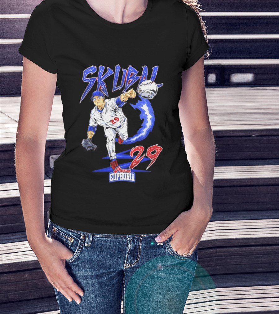 Tarik Skubal 29 Planet Euphoria Dodgers MLB Comic 2026 T-Shirt