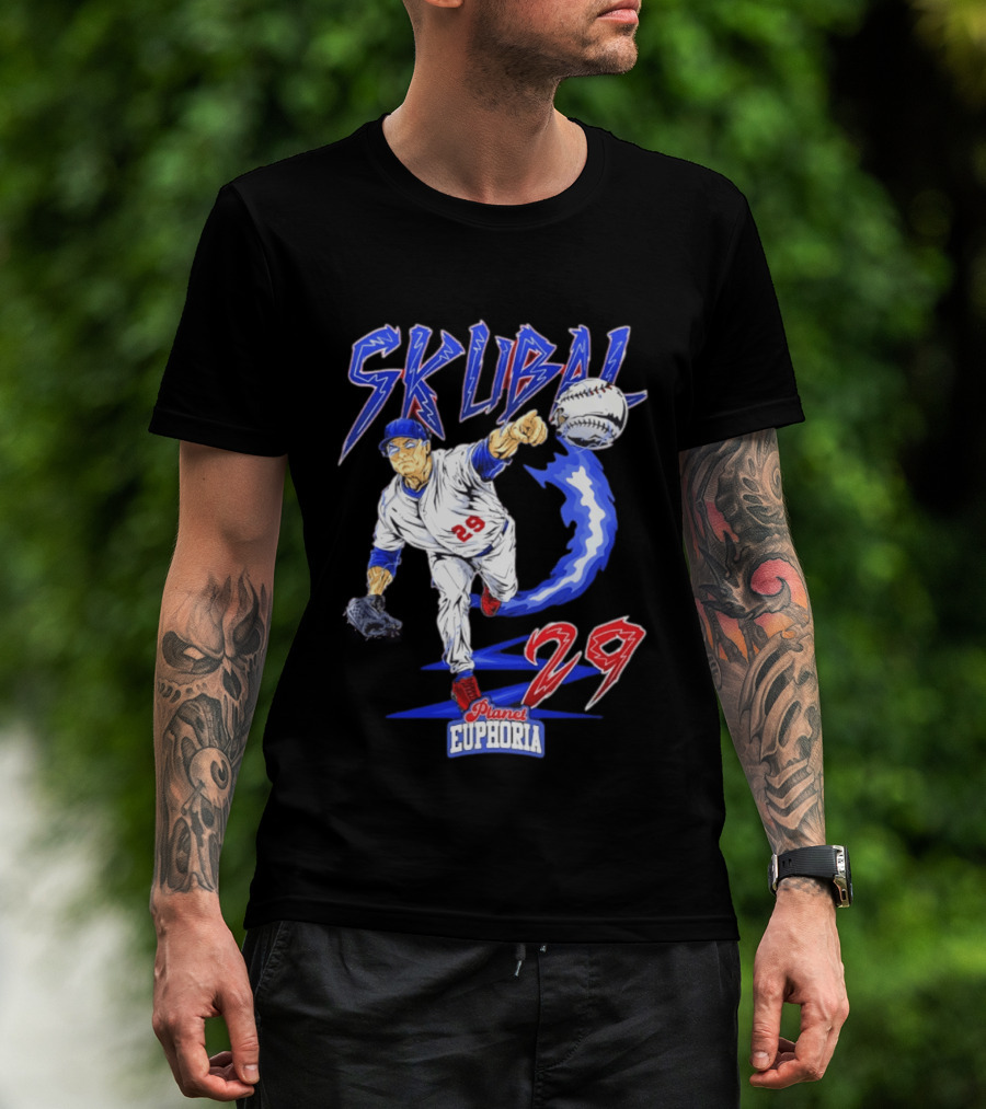 Tarik Skubal 29 Planet Euphoria Dodgers MLB Comic 2026 T-Shirt