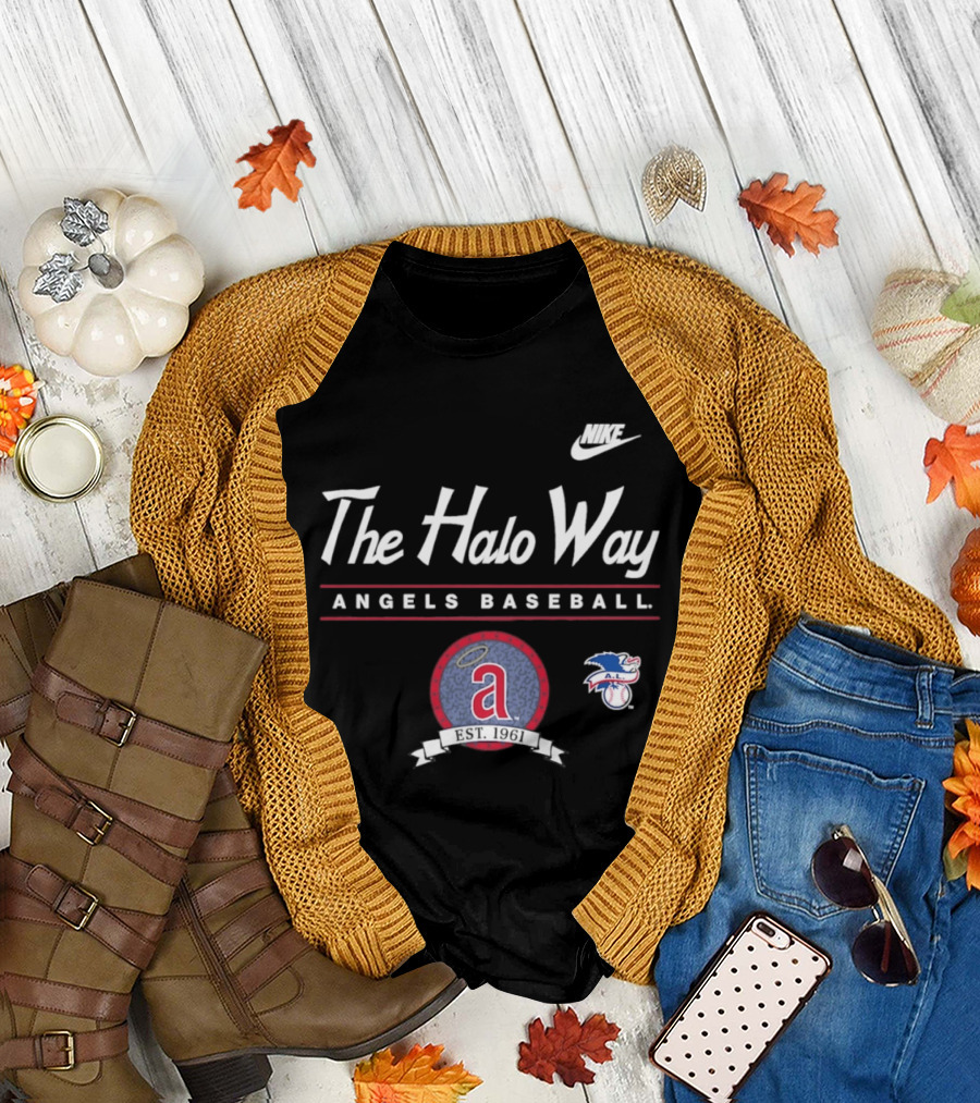 The Halo Way Angels Baseball Est 1961 MLB Nike A.L. T-Shirt