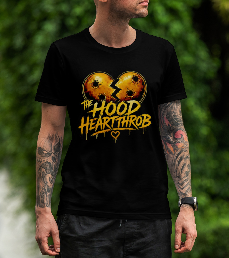 The Hood Heartthrob Golden Broken Heart T-Shirt