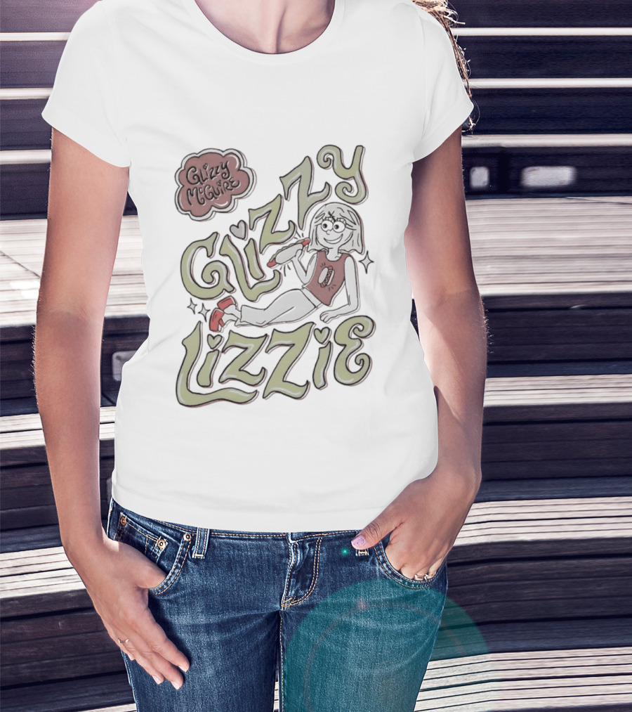 Glizzy McGuire Glizzy Lizzie Hot Dog Retro Character Fun T-Shirt